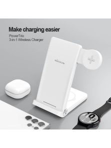 Беспроводное зарядное устройство для смартфона, наушников и часов Nillkin PowerTrio 3-in-1 Wireless Charger