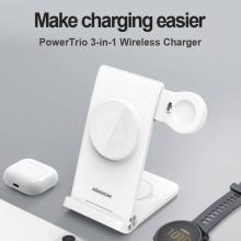Беспроводное зарядное устройство для смартфона, наушников и часов Nillkin PowerTrio 3-in-1 Wireless Charger (MagSafe)