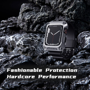 Чехол NILLKIN для Apple Watch 44мм (поколение 4,5,6), 45мм (поколение 7, 8) (серия DynaGuard Wristband case)