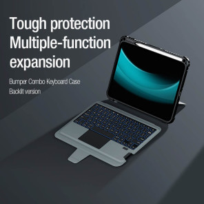 Чехол-книжка с клавиатурой NILLKIN для Apple iPad 10, iPad 10.9 (2022) (серия Bumper Combo Backlit Keyboard Case)