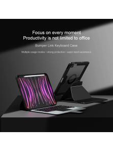 Чехол-книжка с клавиатурой NILLKIN для Apple iPad 10.2 (2019), iPad 10.2 (2020), iPad 10.2 (2021) (серия Bumper Link Backlit Keyboard Case)