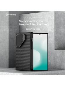 Чехол-крышка NILLKIN для Samsung Galaxy Z Fold7 (Fold 7 5G), Samsung W26 (серия CarboProp Magnetic MagSafe Aramid fiber Black Mirror Cover PEN version)