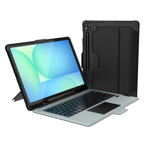 Чехол-книжка с клавиатурой NILLKIN для Samsung Galaxy Tab S10 FE Plus (Tab S10 FE+) (серия Bumper Combo Backlit Keyboard Case)