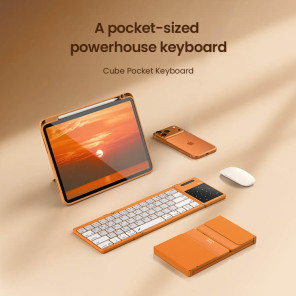 Портативная складная клавиатура Nillkin Cube Pocket Keyboard Orange edition
