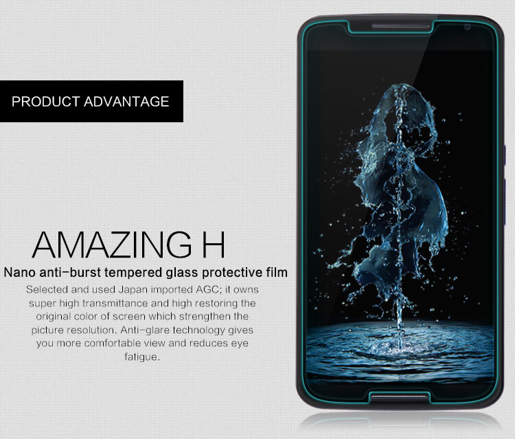 Защитное стекло NILLKIN для Motorola Google Nexus 6 (Moto XT1100 XT1103) (индекс H)