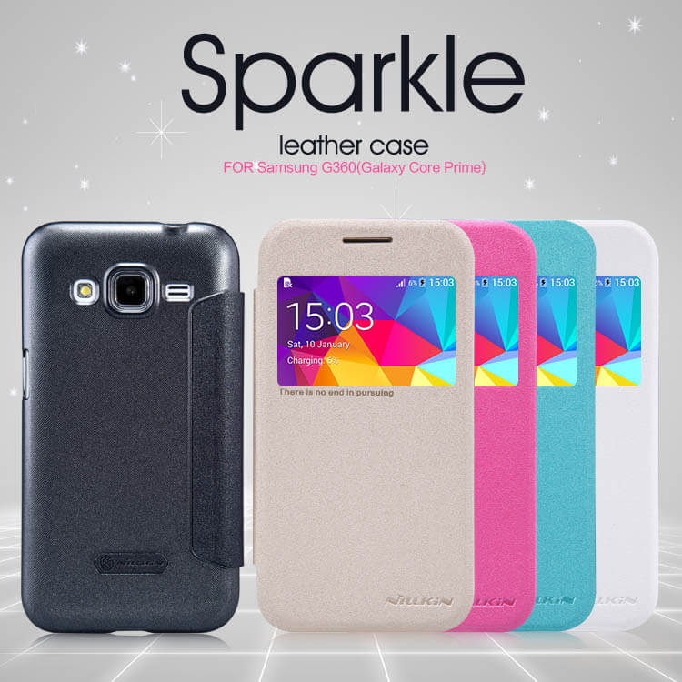 Чехол-книжка NILLKIN для Samsung Galaxy Core Prime (G360 G3606 G3608 G3609) (серия Sparkle)