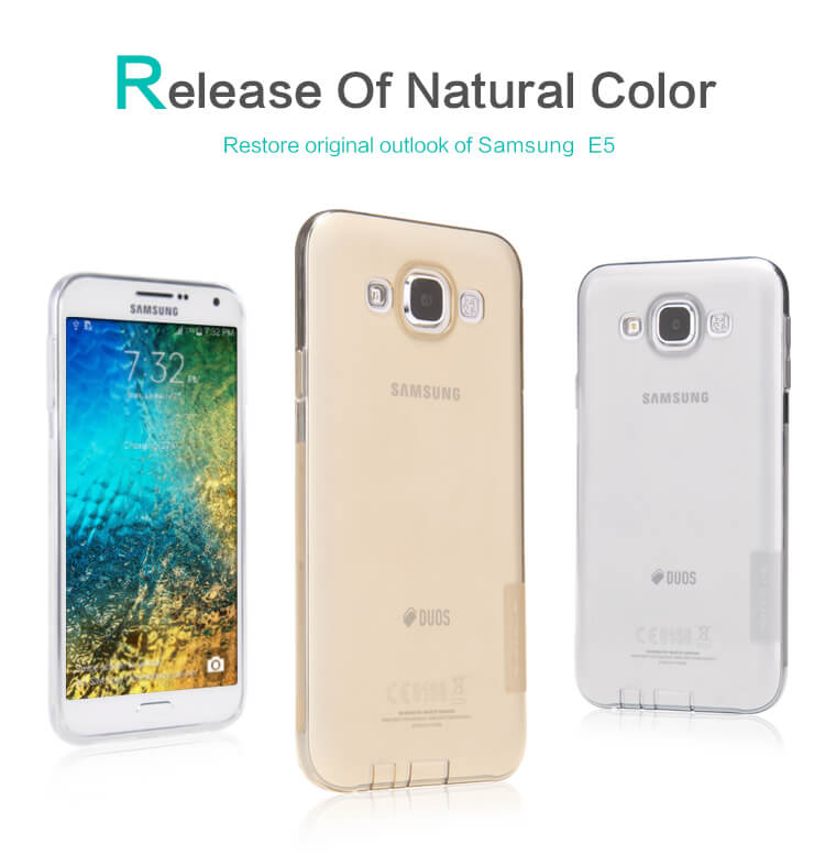 Силиконовый чехол-крышка NILLKIN для Samsung Galaxy E5 (E500) (серия Nature)