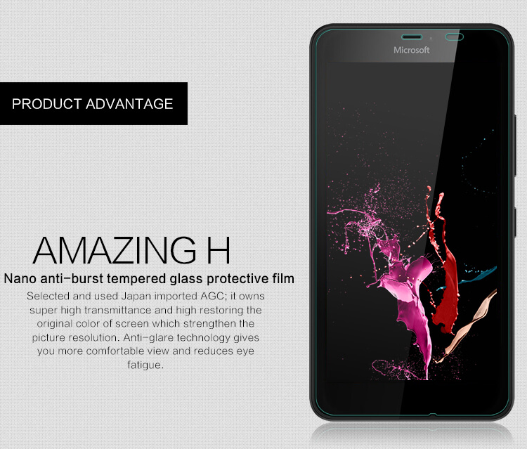Защитное стекло NILLKIN для Microsoft Lumia 640XL (Nokia Lumia 640 XL) (индекс H)