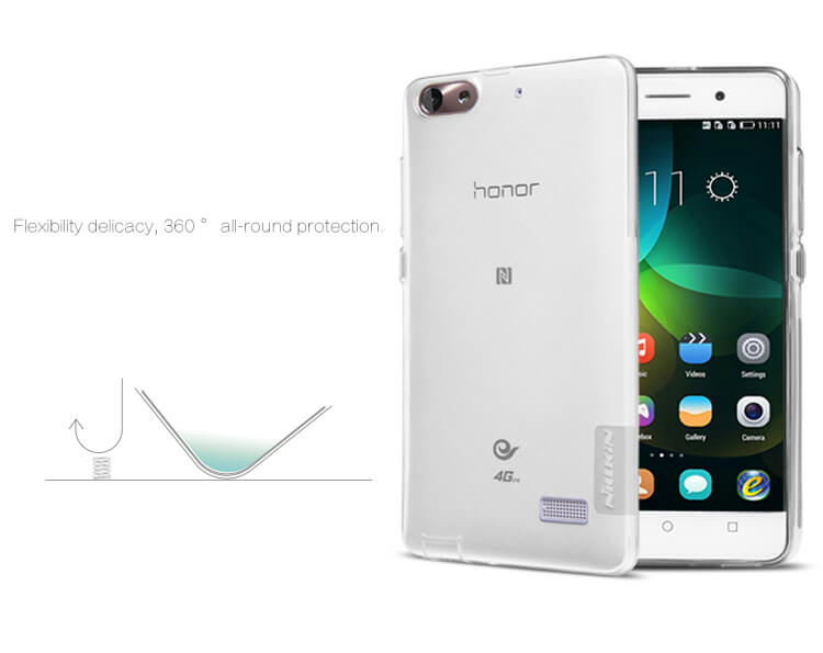 Силиконовый чехол NILLKIN для Huawei Honor 4C (C8818D / CHM-CL00) (Play version) (серия Nature)