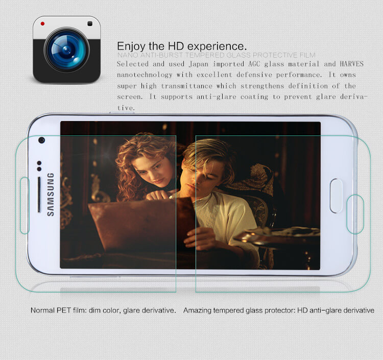 Защитное стекло NILLKIN для Samsung Galaxy E5 (E500) (индекс H+)