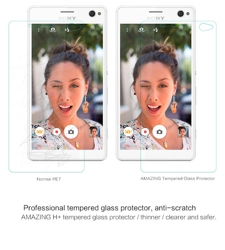 Защитное стекло NILLKIN для Sony Xperia C4 (Cosmos E5306 E5353 C4 Dual E5303 E5333) (индекс H+)