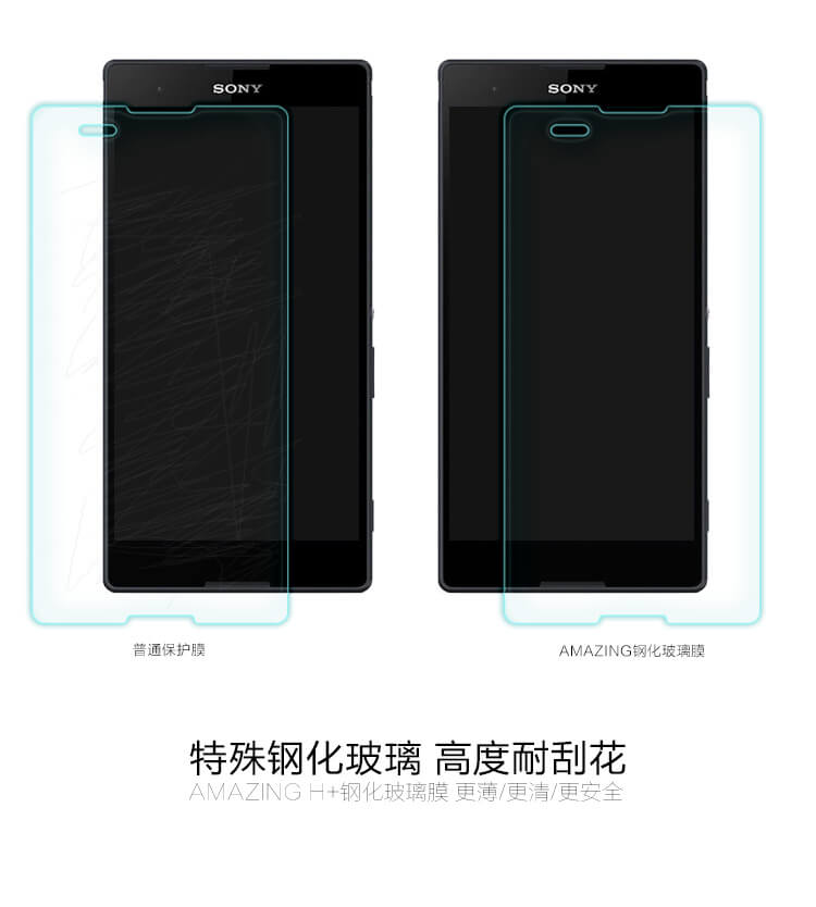 Защитное стекло Nillkin для Sony Xperia T2 Ultra (индекс H+)