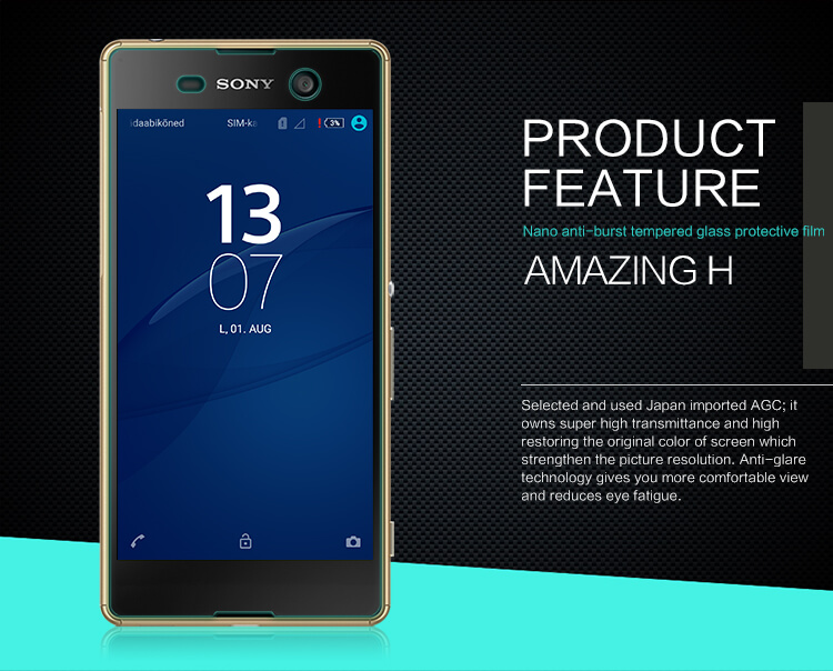 Защитное стекло NILLKIN для Sony Xperia M5 (Dual E5603 E5606 E5653) (индекс H)