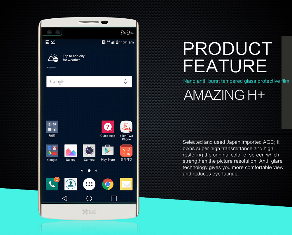 Защитное стекло NILLKIN для LG V10 (H968) (индекс H+)