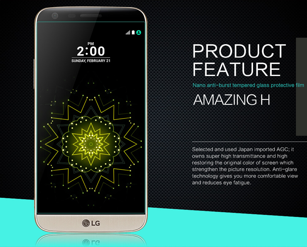 Защитное стекло NILLKIN для LG G5/LG H830 (5.3) (индекс H)