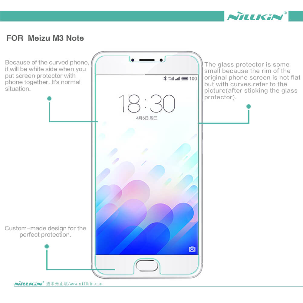 Защитное стекло NILLKIN для Meizu M3 Note/Meilan note3 (5.5)