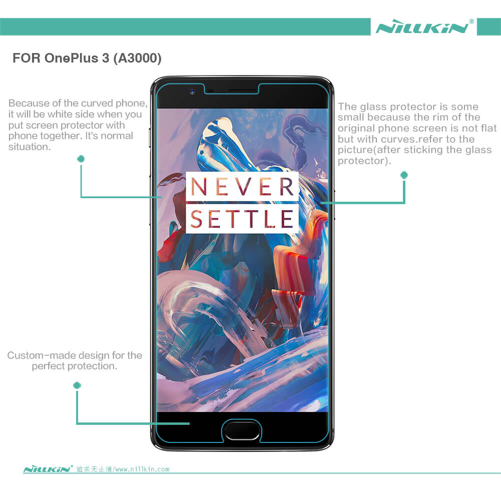 Защитное стекло NILLKIN для Oneplus 3 / 3T (A3000 A3003 A3005 A3010) (индекс H+ Pro)