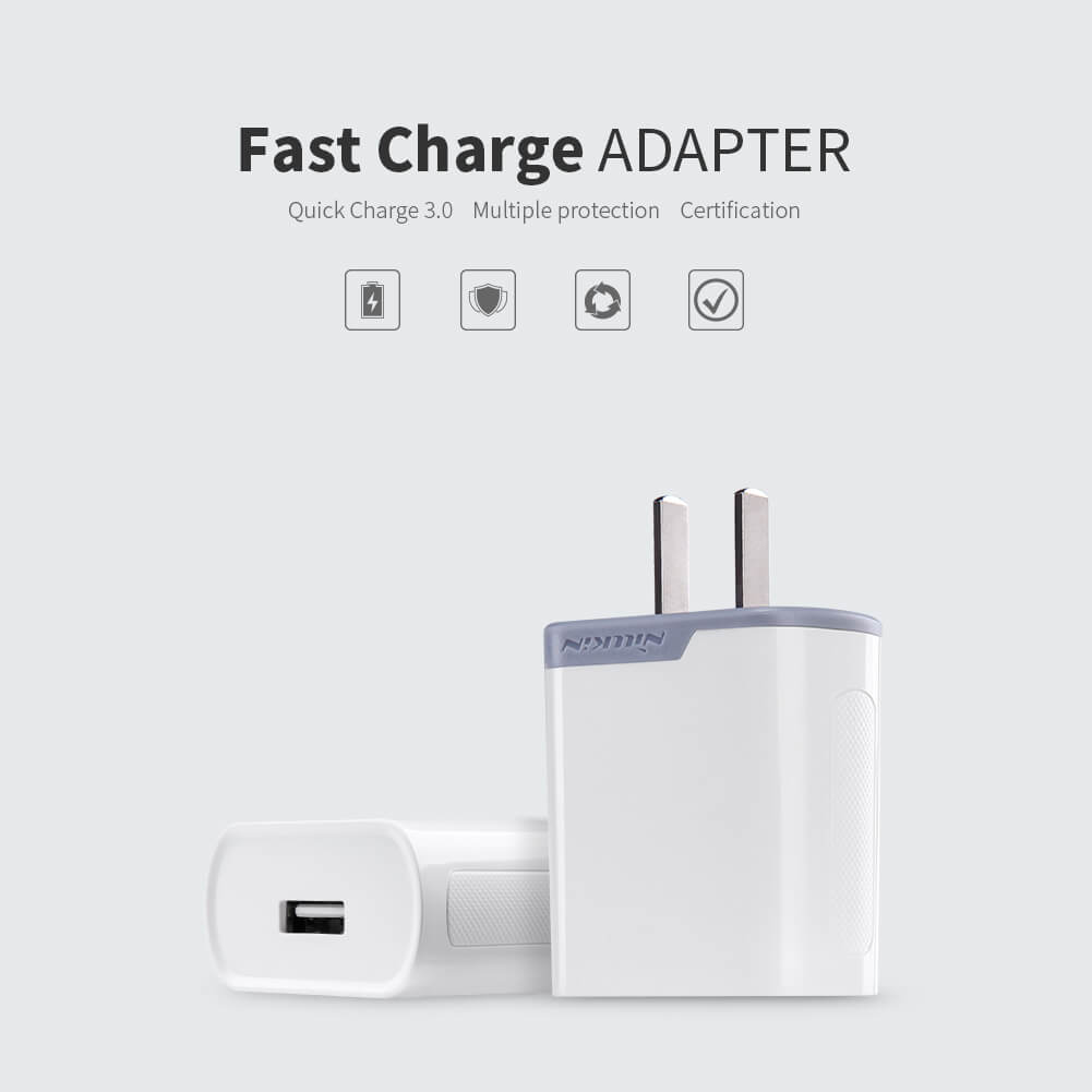 Зарядное устройство NILLKIN Fast Charge Adapter Quick Charge 3.0 (вилка Китай)