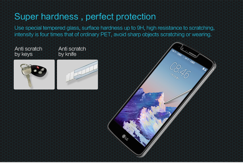 Защитное стекло NILLKIN для LG Stylus 3 (M400DK) (индекс H)