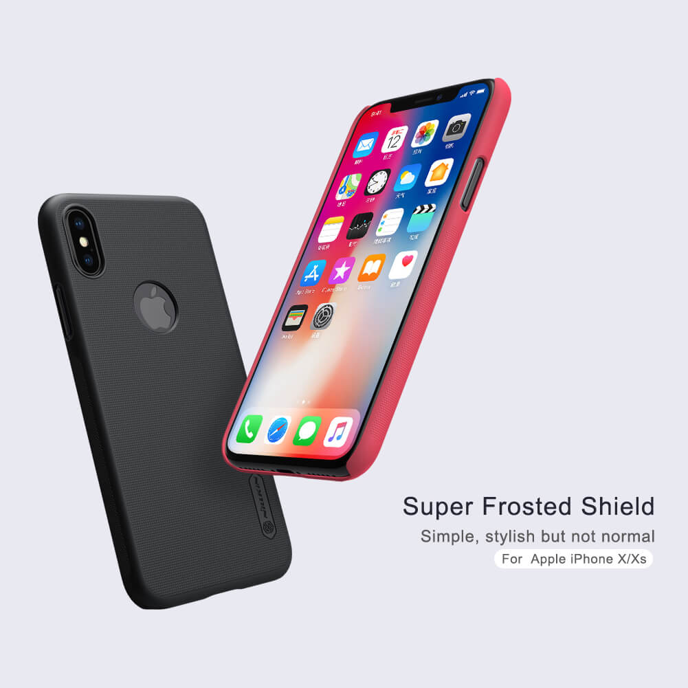 Чехол-крышка NILLKIN для Apple iPhone XS, iPhone X (с вырезом LOGO) (серия Frosted)