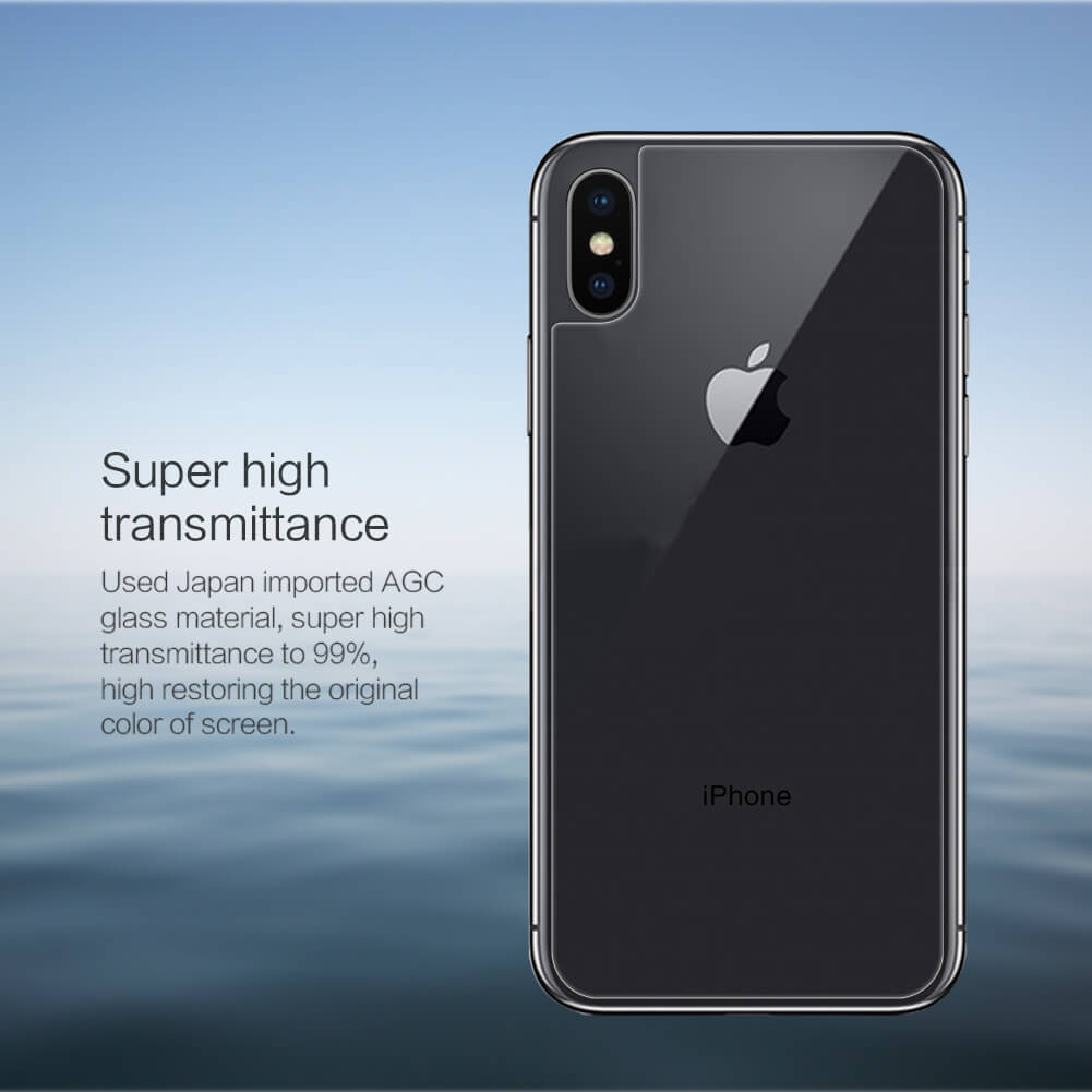 Защитное стекло NILLKIN на заднюю панель для Apple iPhone XS, iPhone X (индекс H)
