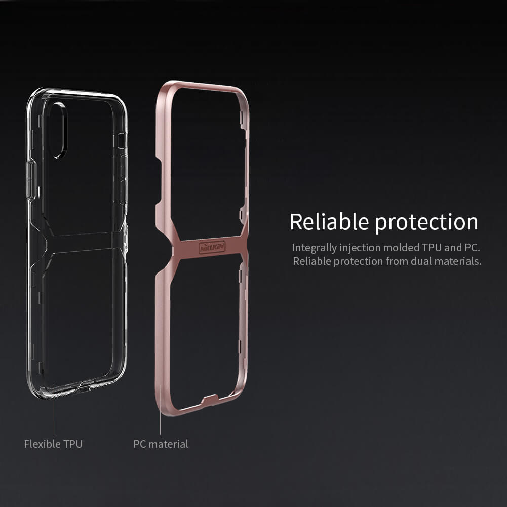 Чехол-крышка NILLKIN для Apple iPhone X (серия Crystal case)