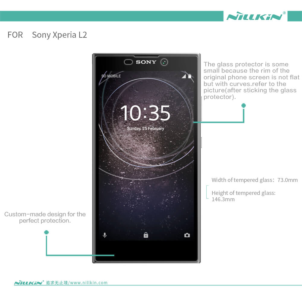 Защитное стекло NILLKIN для Sony Xperia L2 (индекс H)