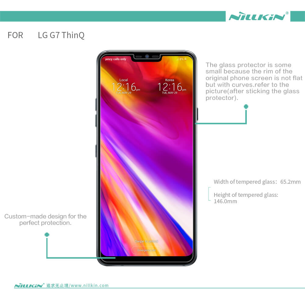 Защитное стекло NILLKIN для LG G7 ThinQ (индекс H)