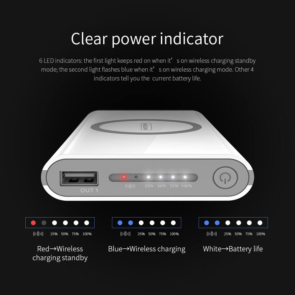 Беспроводное зарядное устройство NILLKIN iStar Wireless Charger Power Bank 10000mAh