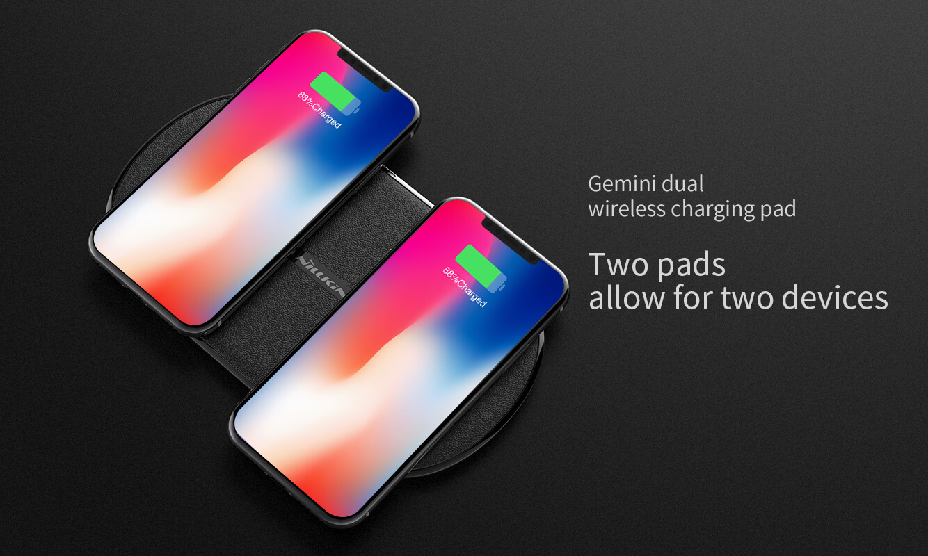 Беспроводное зарядное устройство NILLKIN QI Gemini dual fast charging pad