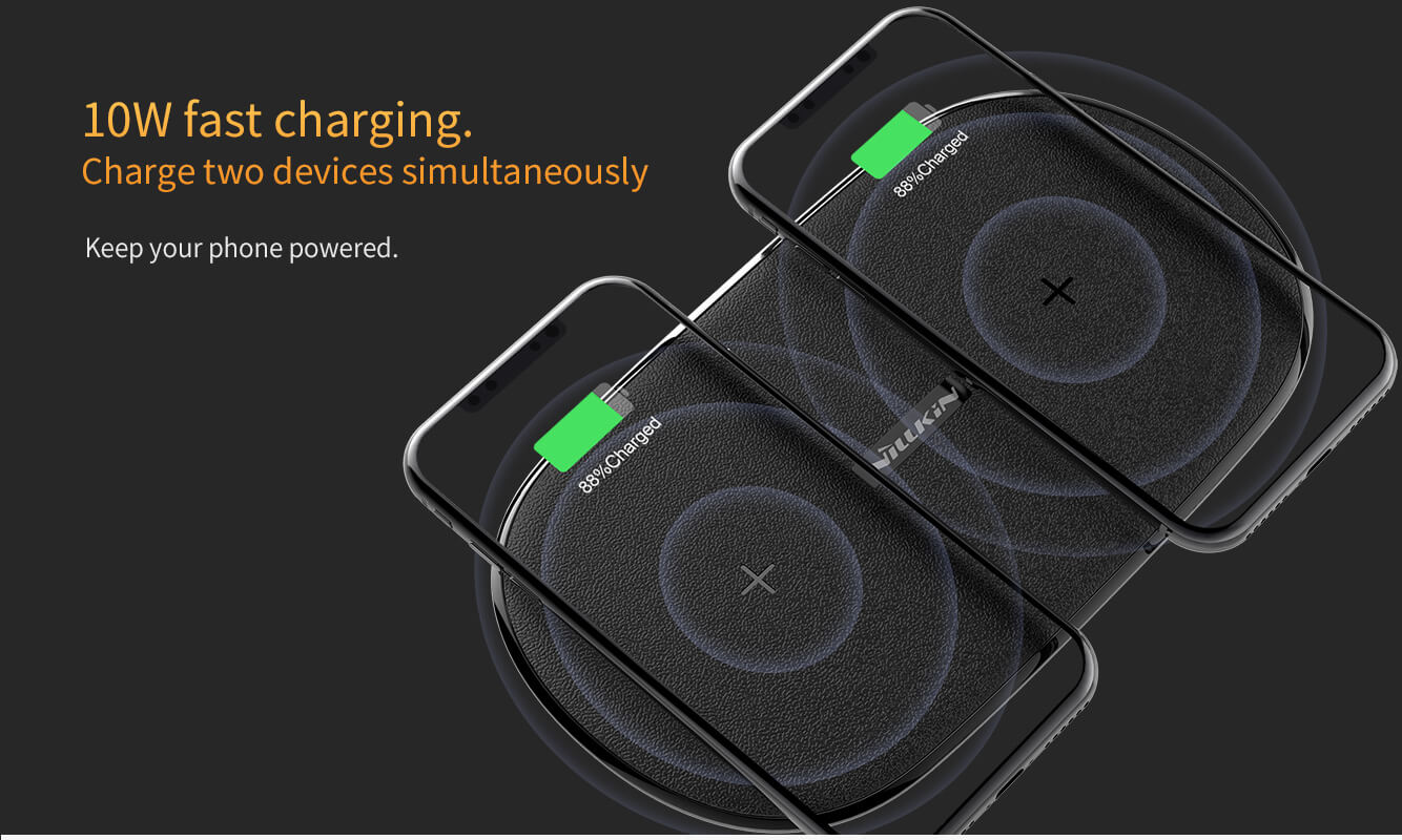 Беспроводное зарядное устройство NILLKIN QI Gemini dual fast charging pad