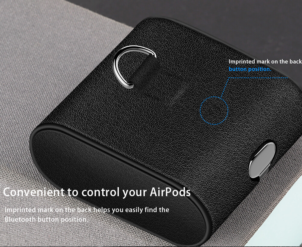 Кожаный чехол NILLKIN для AirPods с поддержкой беспроводной зарядки QI (серия Charging case)