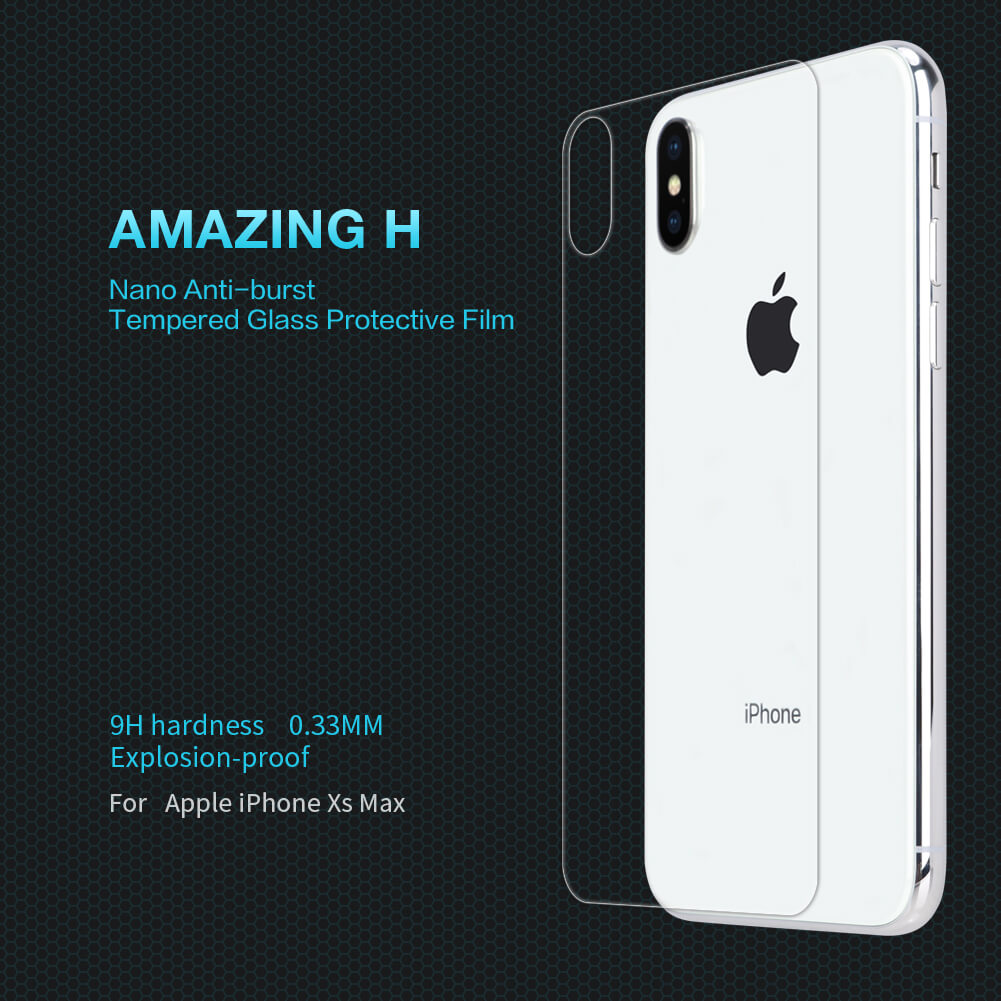 Защитное стекло NILLKIN на заднюю панель для Apple iPhone XS Max (iPhone 6.5) (индекс H)