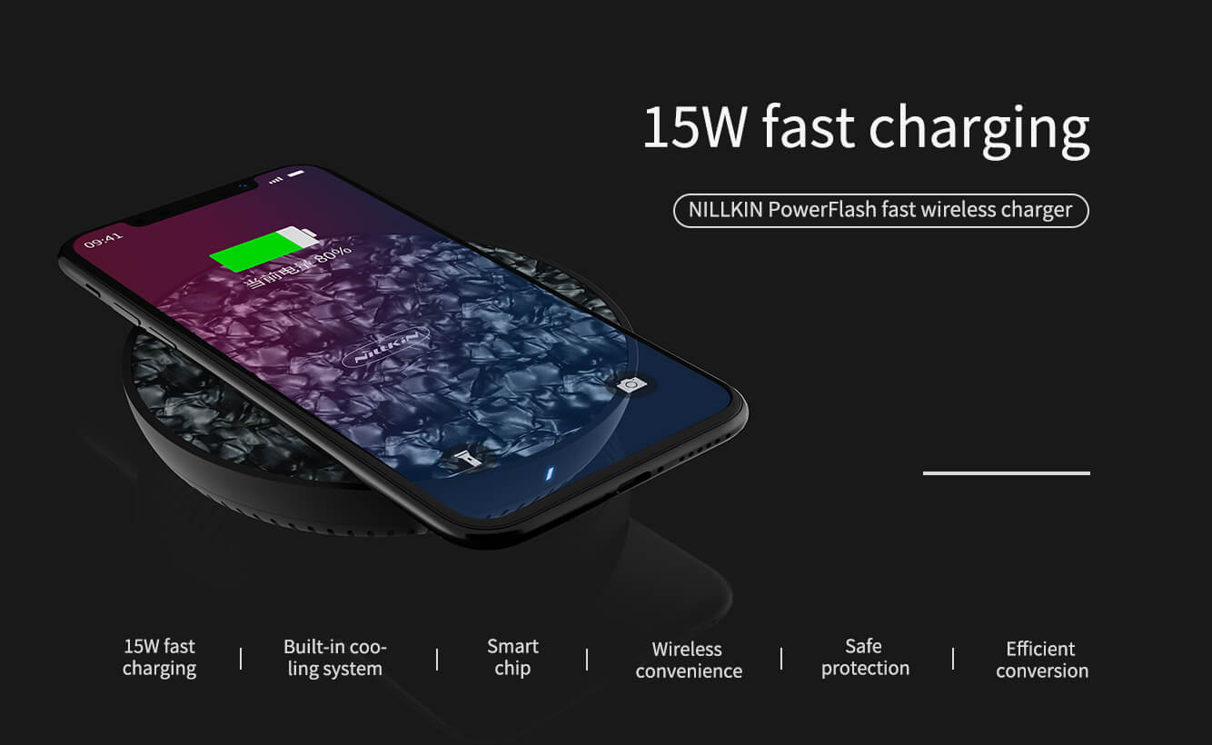 Беспроводное зарядное устройство NILLKIN PowerFlash wireless charger (Tempered glass)