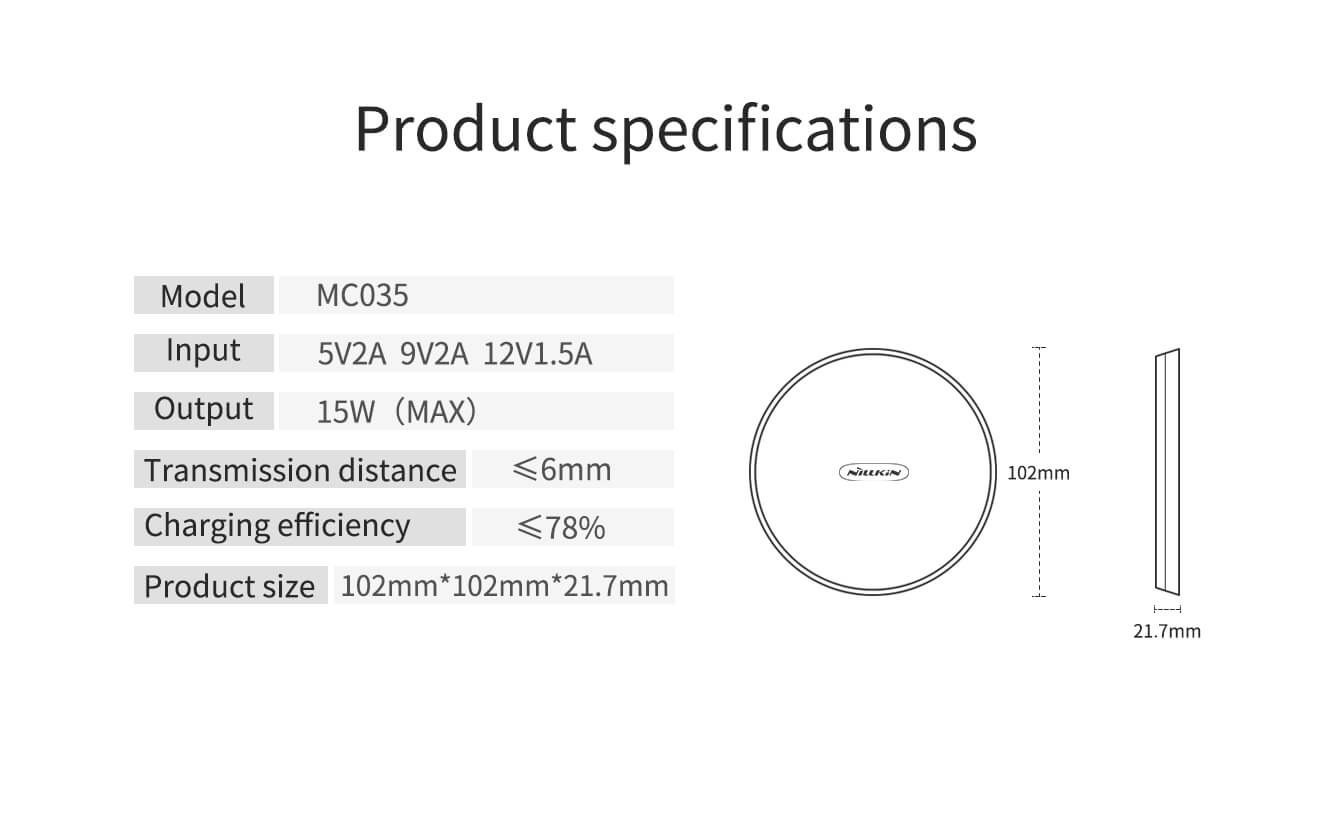 Беспроводное зарядное устройство NILLKIN PowerFlash wireless charger (Tempered glass)