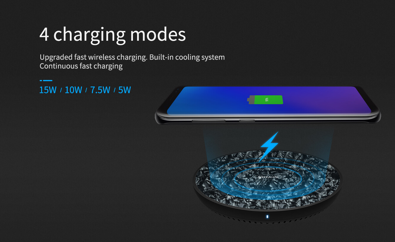 Беспроводное зарядное устройство NILLKIN PowerFlash wireless charger (Tempered glass)