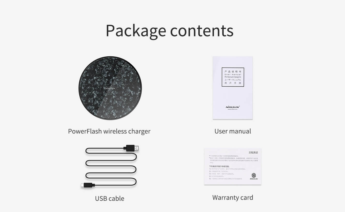 Беспроводное зарядное устройство NILLKIN PowerFlash wireless charger (Tempered glass)