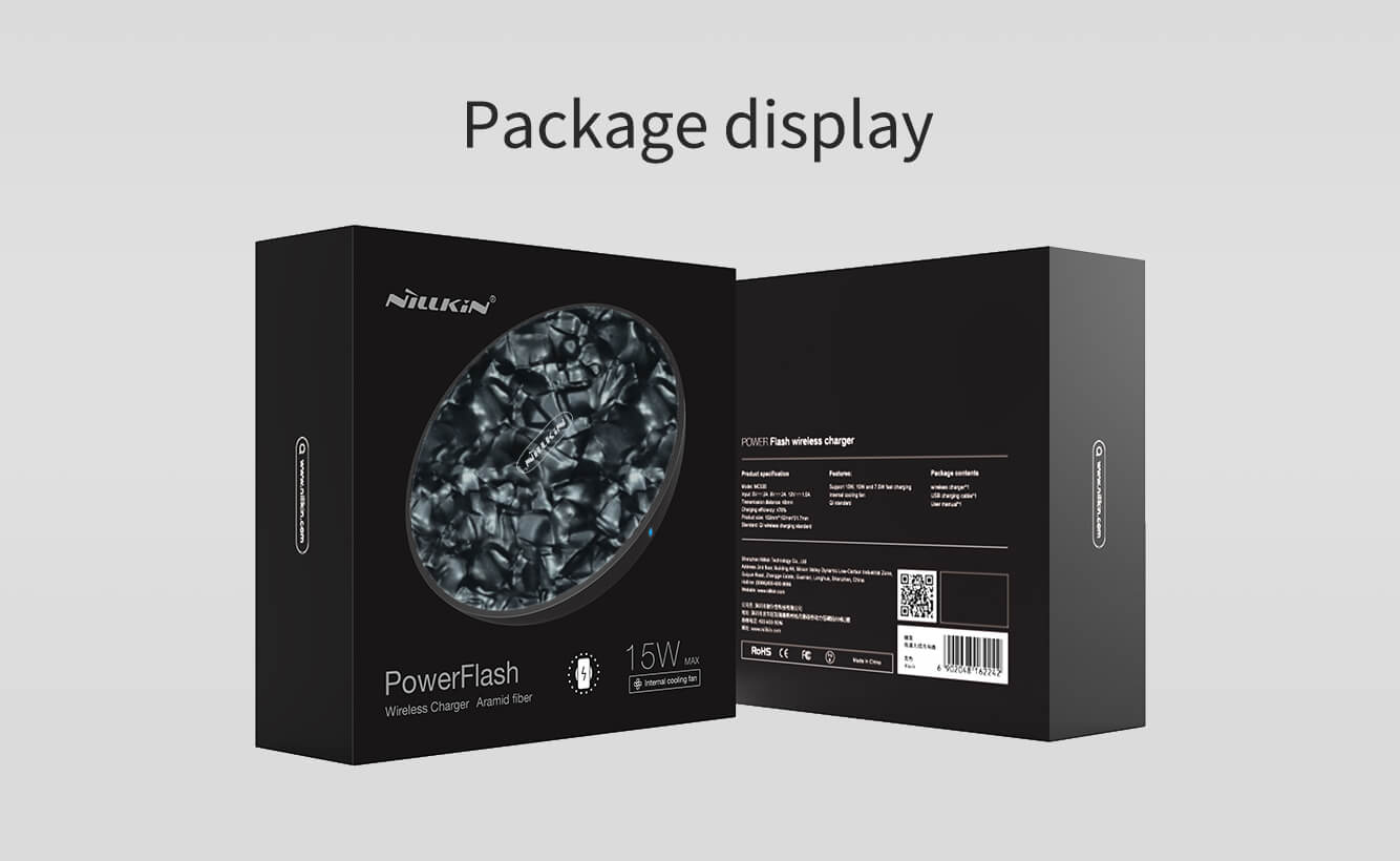 Беспроводное зарядное устройство NILLKIN PowerFlash wireless charger (Tempered glass)