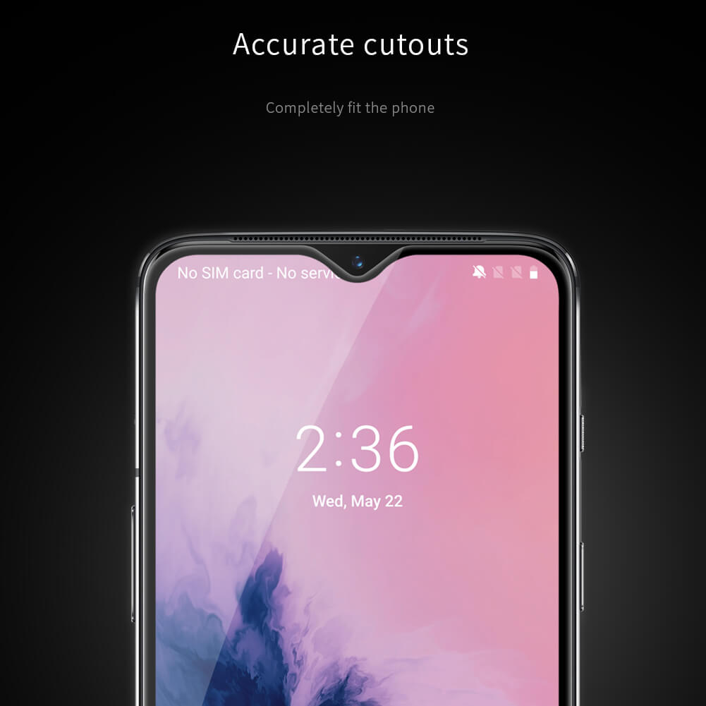 Защитное стекло с кантом NILLKIN для Oneplus 7, Oneplus 6T (A6013) (серия XD CP+ Max)