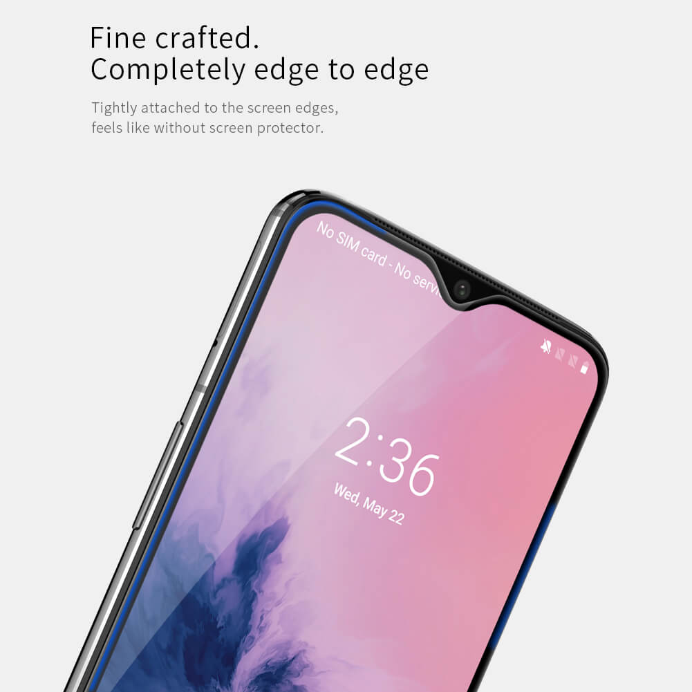 Защитное стекло с кантом NILLKIN для Oneplus 7, Oneplus 6T (A6013) (серия XD CP+ Max)