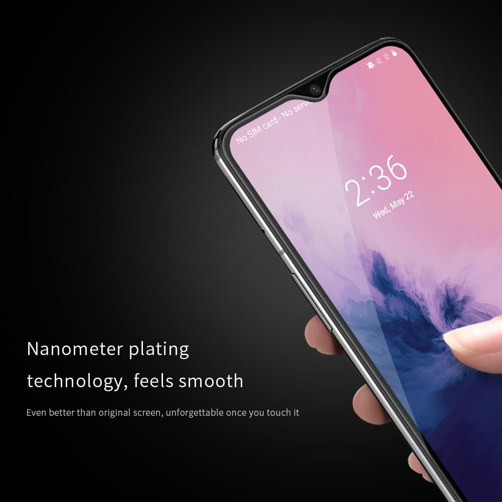 Защитное стекло с кантом NILLKIN для Oneplus 7, Oneplus 6T (A6013) (серия XD CP+ Max)