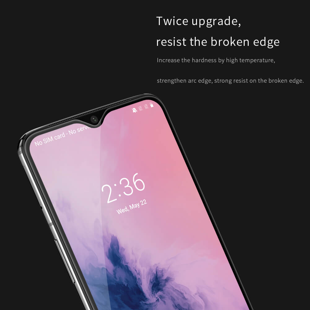 Защитное стекло с кантом NILLKIN для Oneplus 7, Oneplus 6T (A6013) (серия XD CP+ Max)