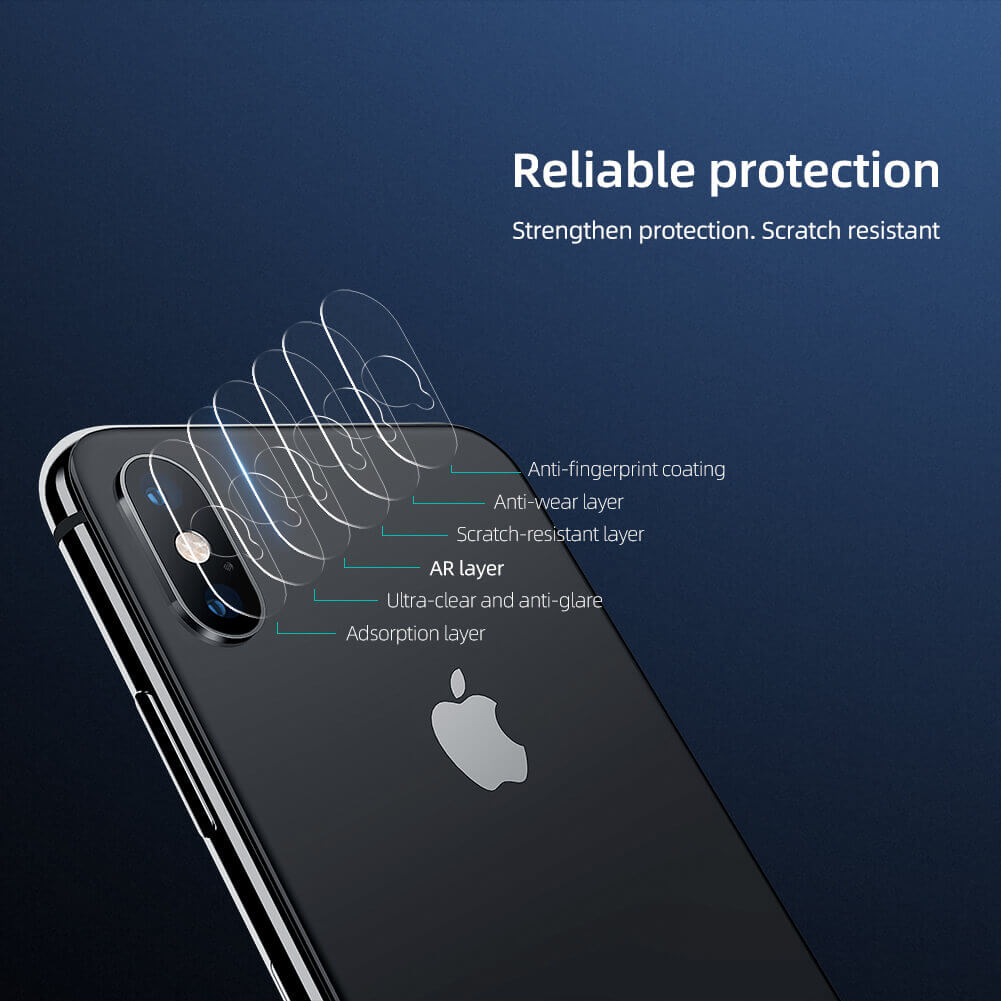Защитная пленка NILLKIN для камеры Apple iPhone XS, iPhone X (серия InvisiFilm)
