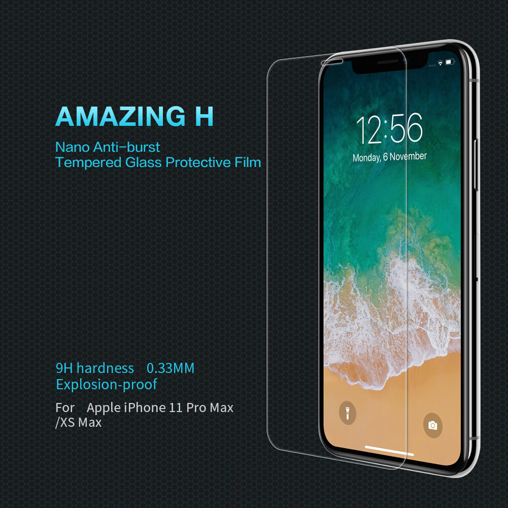 Защитное стекло NILLKIN для Apple iPhone 11 Pro Max, iPhone XS Max (6.5) (индекс H)
