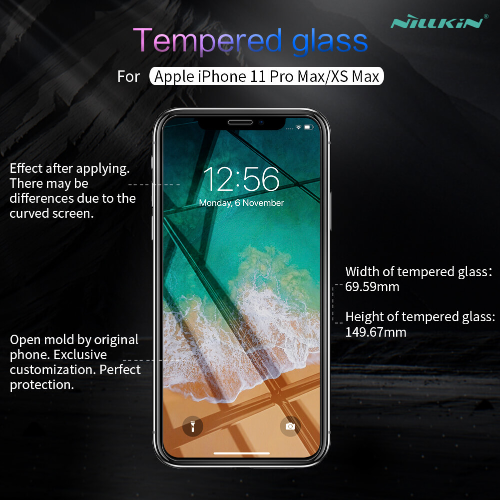 Защитное стекло NILLKIN для Apple iPhone 11 Pro Max, iPhone XS Max (6.5) (индекс H)