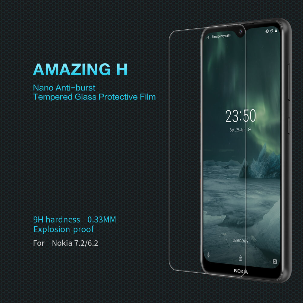 Защитное стекло NILLKIN для Nokia 7.2, Nokia 6.2 (индекс H)