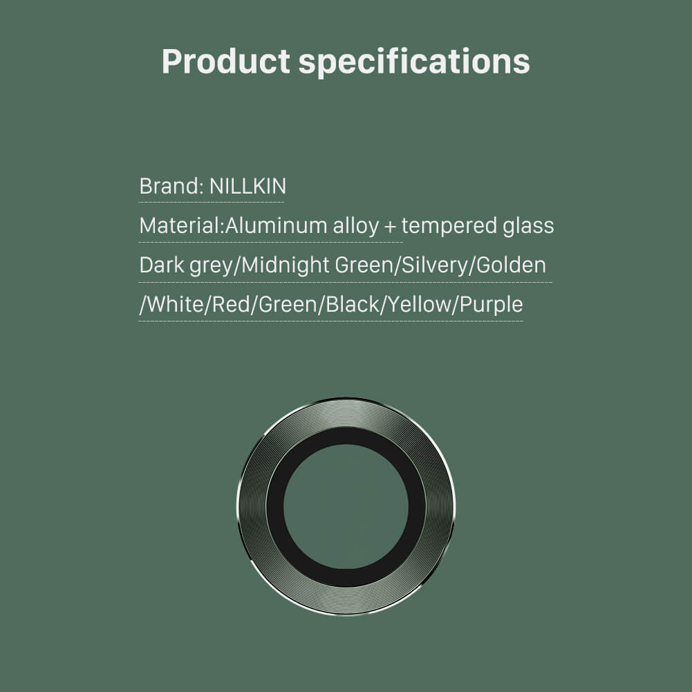 Защитное стекло NILLKIN для камеры Apple iPhone 12 Mini 5.4, iPhone 12,12 Pro 6.1, Apple iPhone 11, 11 Pro, 11 Pro Max (серия CLRFilm)