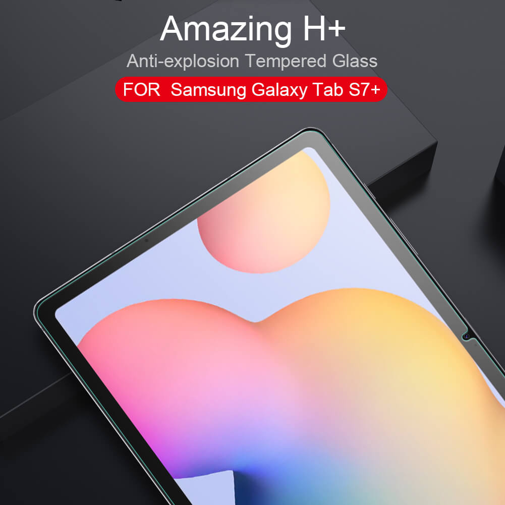 Защитное стекло NILLKIN для Samsung Galaxy Tab S8 Plus (S8+), Galaxy Tab S7 Plus (S7+), Samsung Galaxy Tab S7 FE LTE (Fan Edition LTE) (индекс H+)