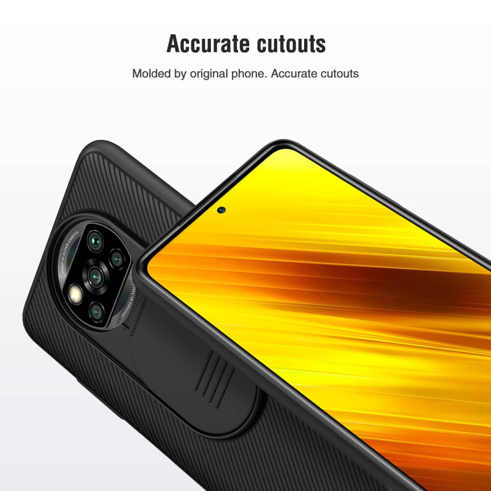 Чехол-крышка NILLKIN для Xiaomi Pocophone X3 NFC (Poco X3 NFC), Poco X3 Pro (серия CamShield case)