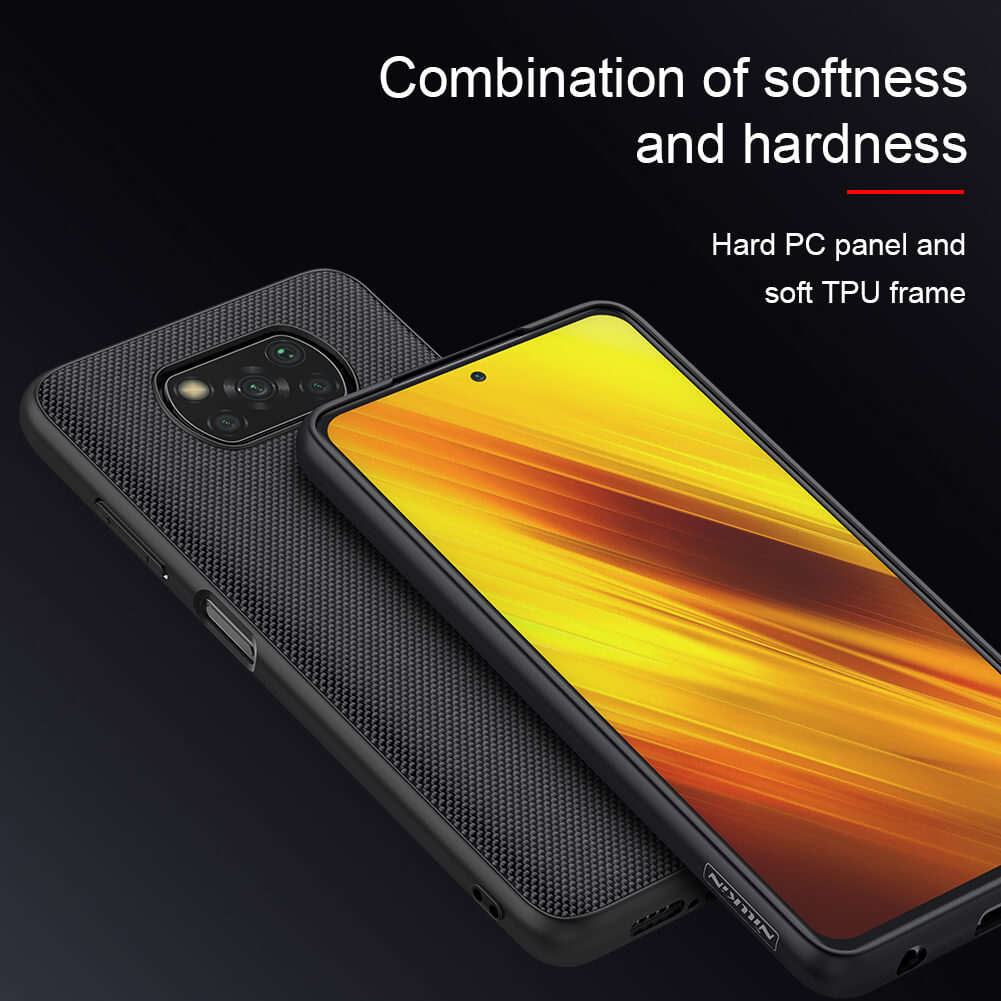 Чехол-крышка NILLKIN для Xiaomi Pocophone X3 NFC (Poco X3 NFC), Poco X3 Pro (серия Textured)